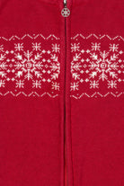 Vintage Red Breckenridge Snowflakes Ugly Christmas Vest (2000s)
