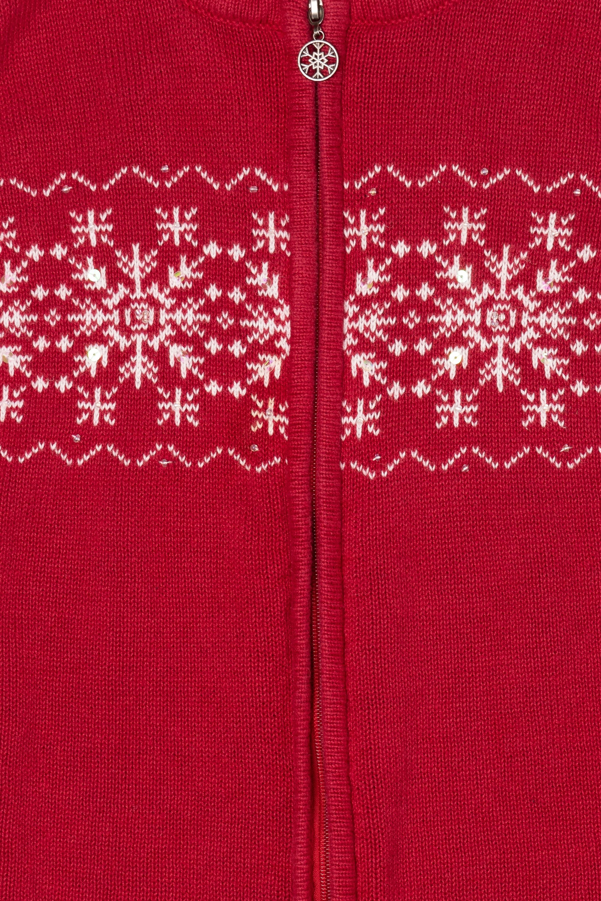 Vintage Red Breckenridge Snowflakes Ugly Christmas Vest (2000s)