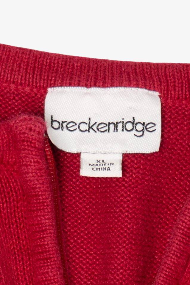 Vintage Red Breckenridge Snowflakes Ugly Christmas Vest (2000s)