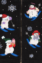 Vintage Black All Points Snowmen Ugly Christmas Vest (2000s)