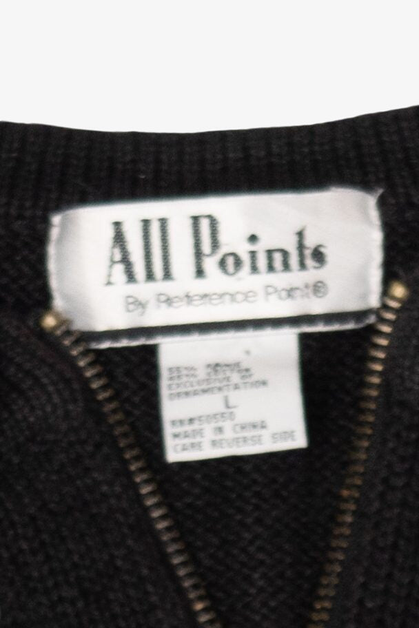 Vintage Black All Points Snowmen Ugly Christmas Vest (2000s)