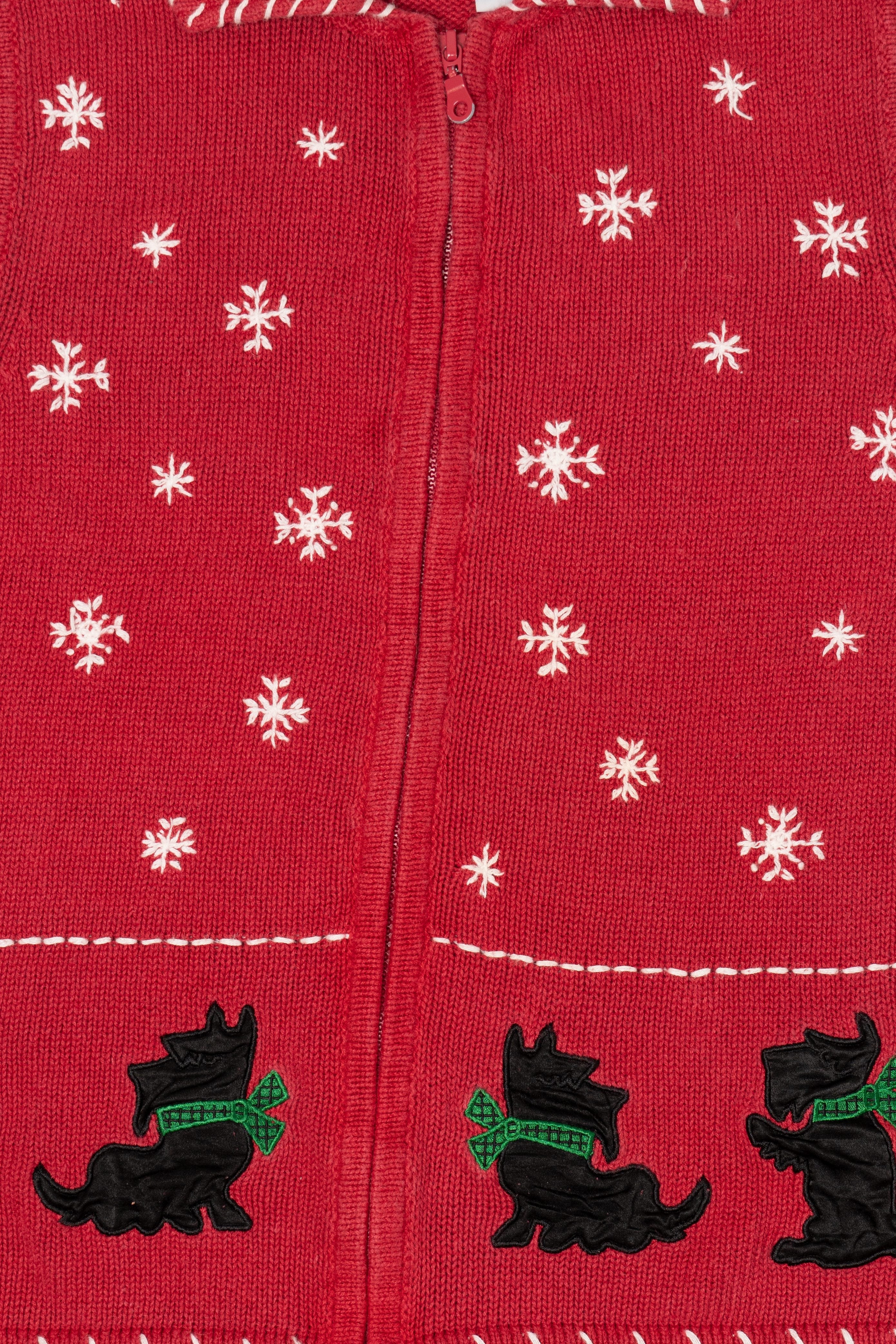 Vintage Red Blair Dogs Ugly Christmas Vest (2000s)