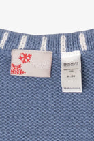 Vintage Light Blue Holiday Editions Skating Snowmen Ugly Christmas Vest (2000s)
