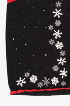 Vintage Black Basic Editions Snowflakes Ugly Christmas Vest (1990s)