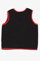 Vintage Black Basic Editions Snowflakes Ugly Christmas Vest (1990s)
