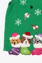 Vintage Green Kim Rogers Dogs Ugly Christmas Vest (2000s)