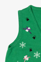 Vintage Green Kim Rogers Dogs Ugly Christmas Vest (2000s)