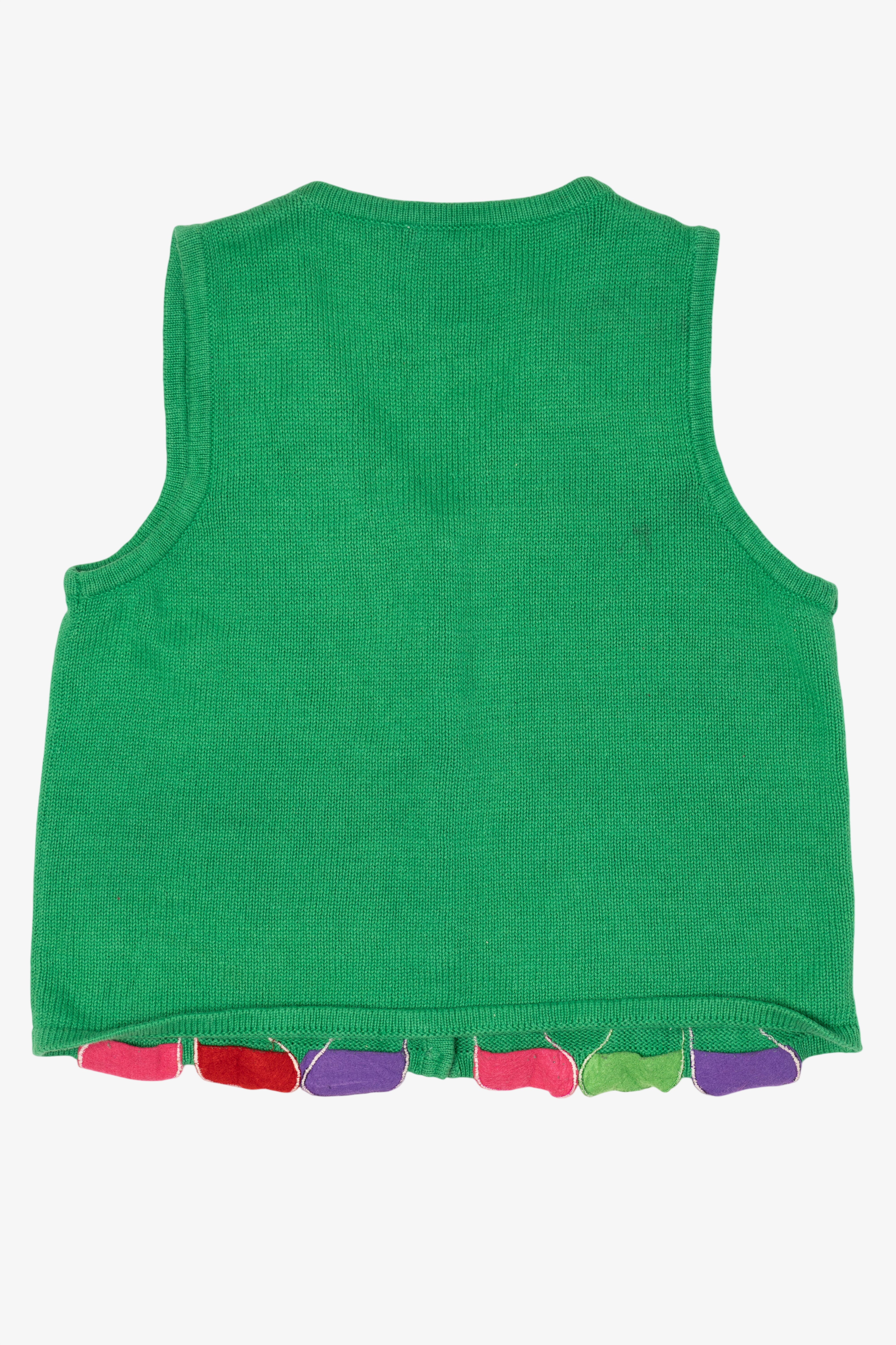 Vintage Green Kim Rogers Dogs Ugly Christmas Vest (2000s)