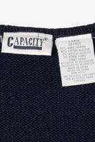 Vintage Navy Blue Capacity Presents Under The Tree Ugly Christmas Vest (1990s)
