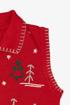 Vintage Red Southern Lady Ugly Christmas Vest (1990s)