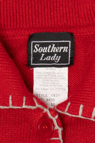 Vintage Red Southern Lady Ugly Christmas Vest (1990s)