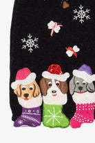 Vintage Black Tiara International Dogs In Stocking Ugly Christmas Vest (2000s)
