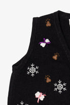 Vintage Black Tiara International Dogs In Stocking Ugly Christmas Vest (2000s)