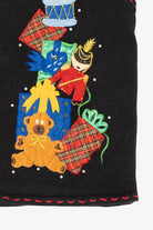 Vintage Black Bobbie Brooks Presents Ugly Christmas Vest (1990s)