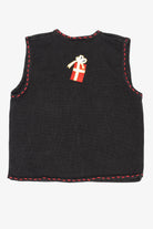 Vintage Black Bobbie Brooks Presents Ugly Christmas Vest (1990s)