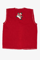 Vintage Red Bobbie Brooks Snowmen Ugly Christmas Vest (1990s)