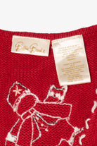 Vintage Red Bobbie Brooks Snowmen Ugly Christmas Vest (1990s)