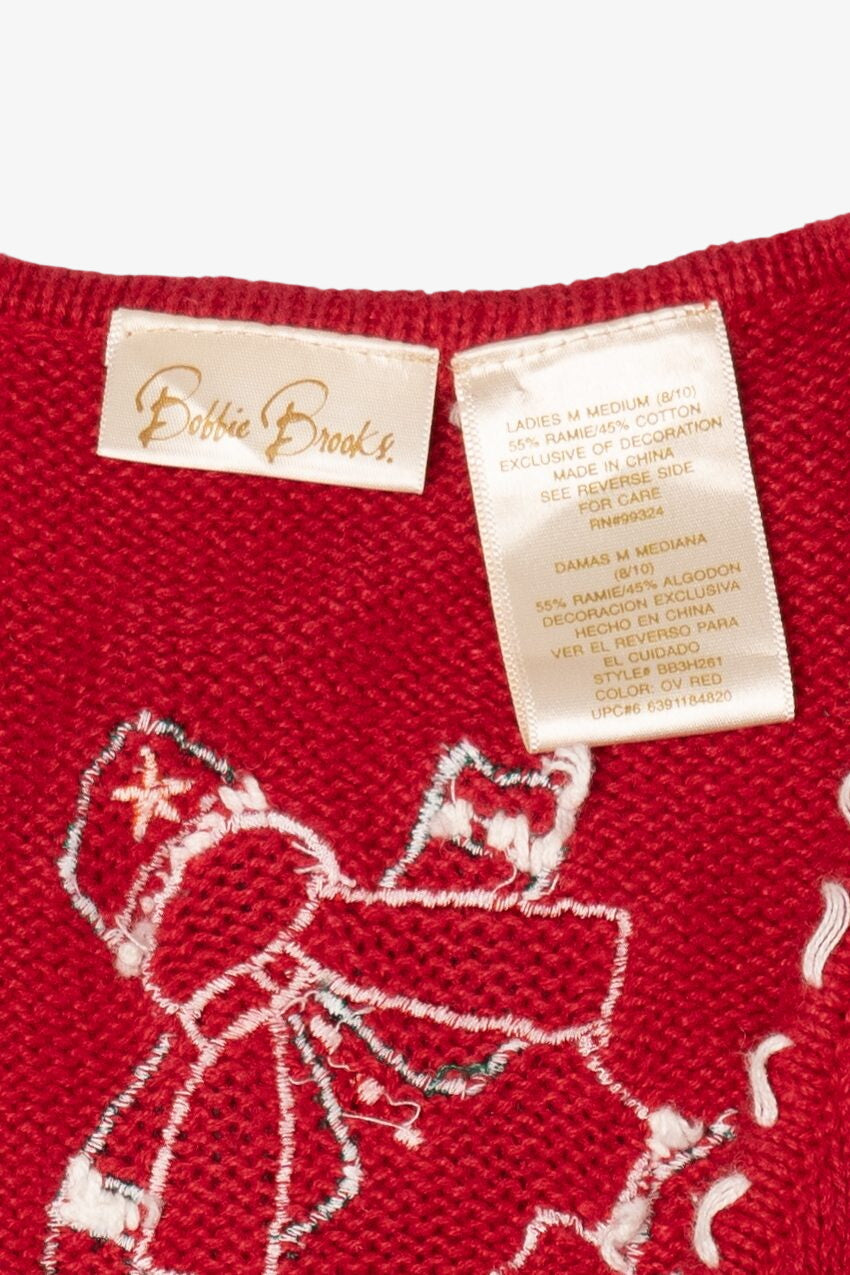 Vintage Red Bobbie Brooks Snowmen Ugly Christmas Vest (1990s)