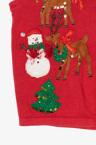 Vintage Red Lisa International Reindeer Christmas Vest (1990s)