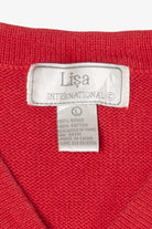 Vintage Red Lisa International Reindeer Christmas Vest (1990s)
