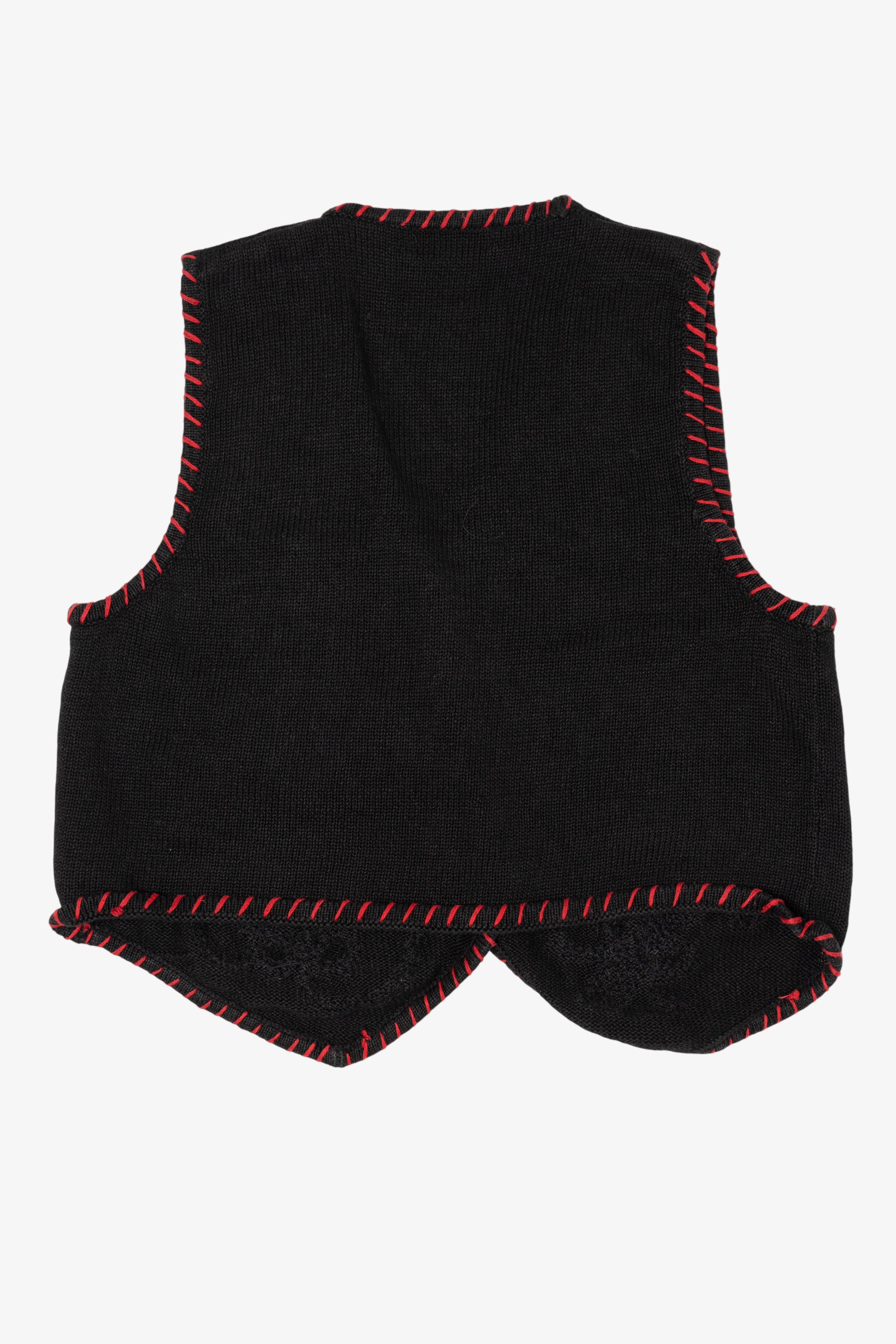 Vintage Black Carolyn Taylor Ugly Christmas Vest (1990s)