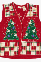 Vintage Red Bobbie Brooks Ugly Christmas Vest (1990s)