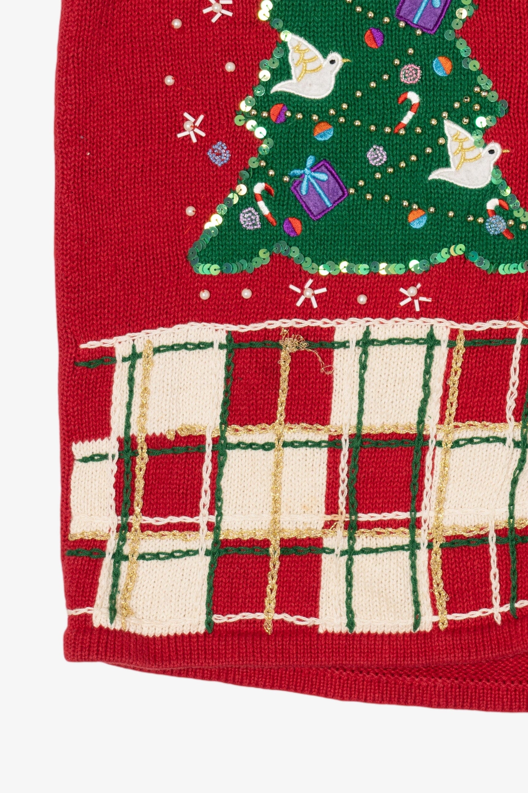 Vintage Red Bobbie Brooks Ugly Christmas Vest (1990s)