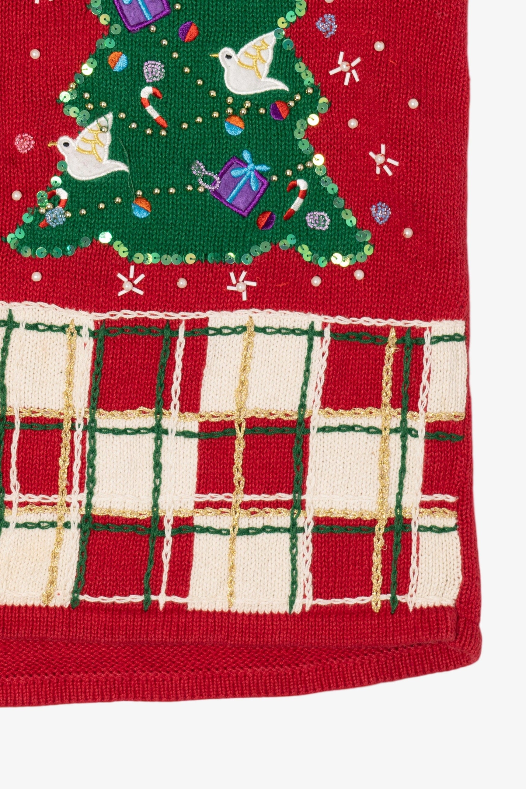 Vintage Red Bobbie Brooks Ugly Christmas Vest (1990s)