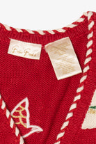 Vintage Red Bobbie Brooks Ugly Christmas Vest (1990s)
