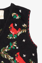 Vintage Black Bobbie Brooks Cardinals Ugly Christmas Vest (1990s)