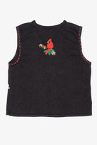 Vintage Black Bobbie Brooks Cardinals Ugly Christmas Vest (1990s)