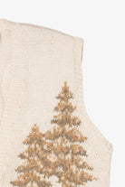 Vintage White Marisa Christina Trees Ugly Christmas Vest (1990s)