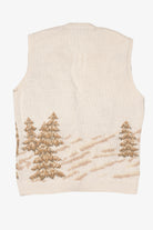 Vintage White Marisa Christina Trees Ugly Christmas Vest (1990s)