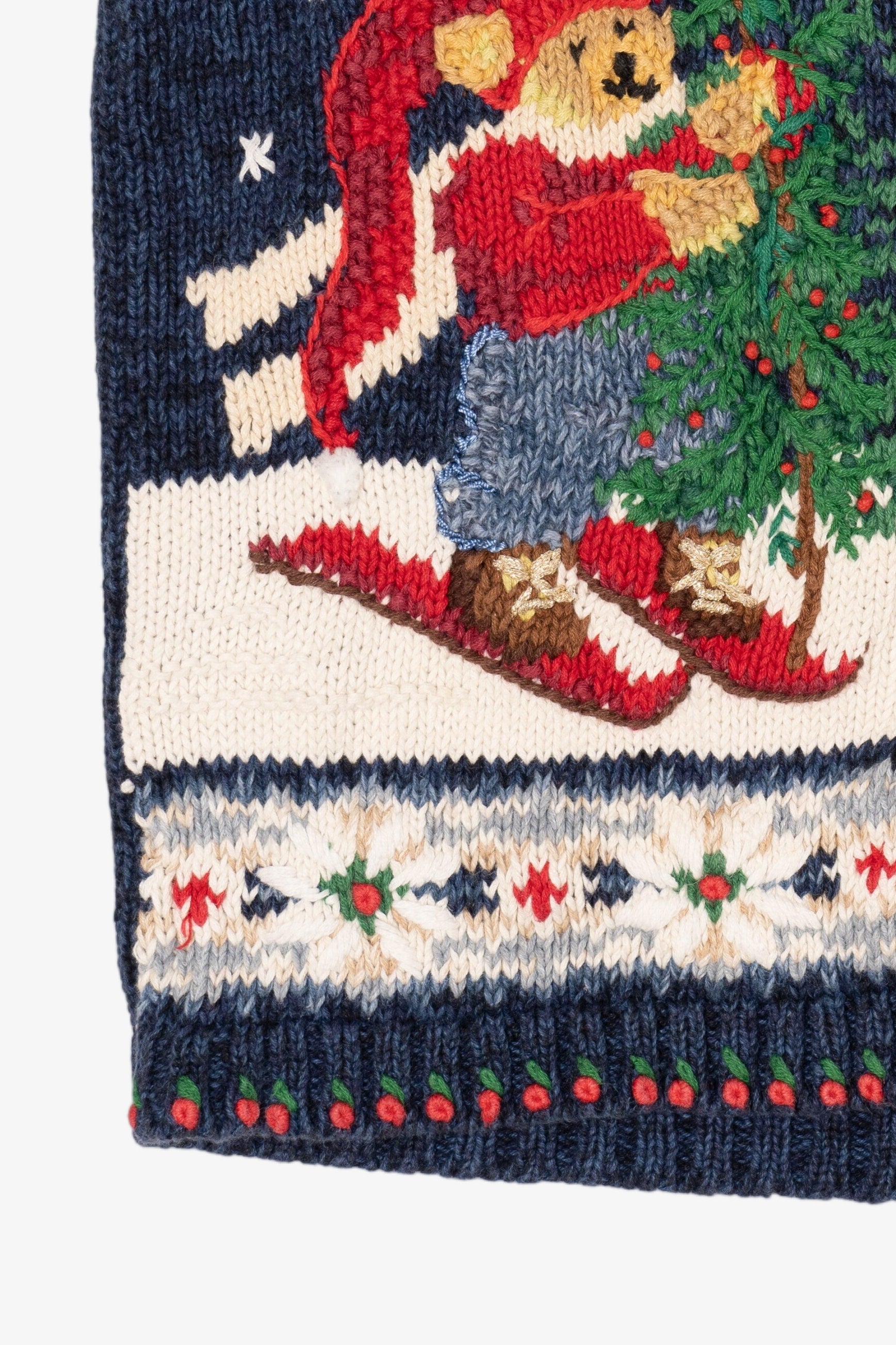 Vintage Blue Tiara International Teddy Bears Ugly Christmas Vest (1990s)