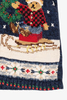 Vintage Blue Tiara International Teddy Bears Ugly Christmas Vest (1990s)