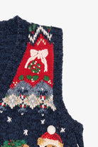 Vintage Blue Tiara International Teddy Bears Ugly Christmas Vest (1990s)