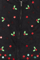 Vintage Black Bechamel Buttons Ugly Christmas Vest (1990s)