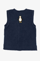 Vintage Navy Blue Bobbie Brooks Penguins Ugly Christmas Vest (1990s)
