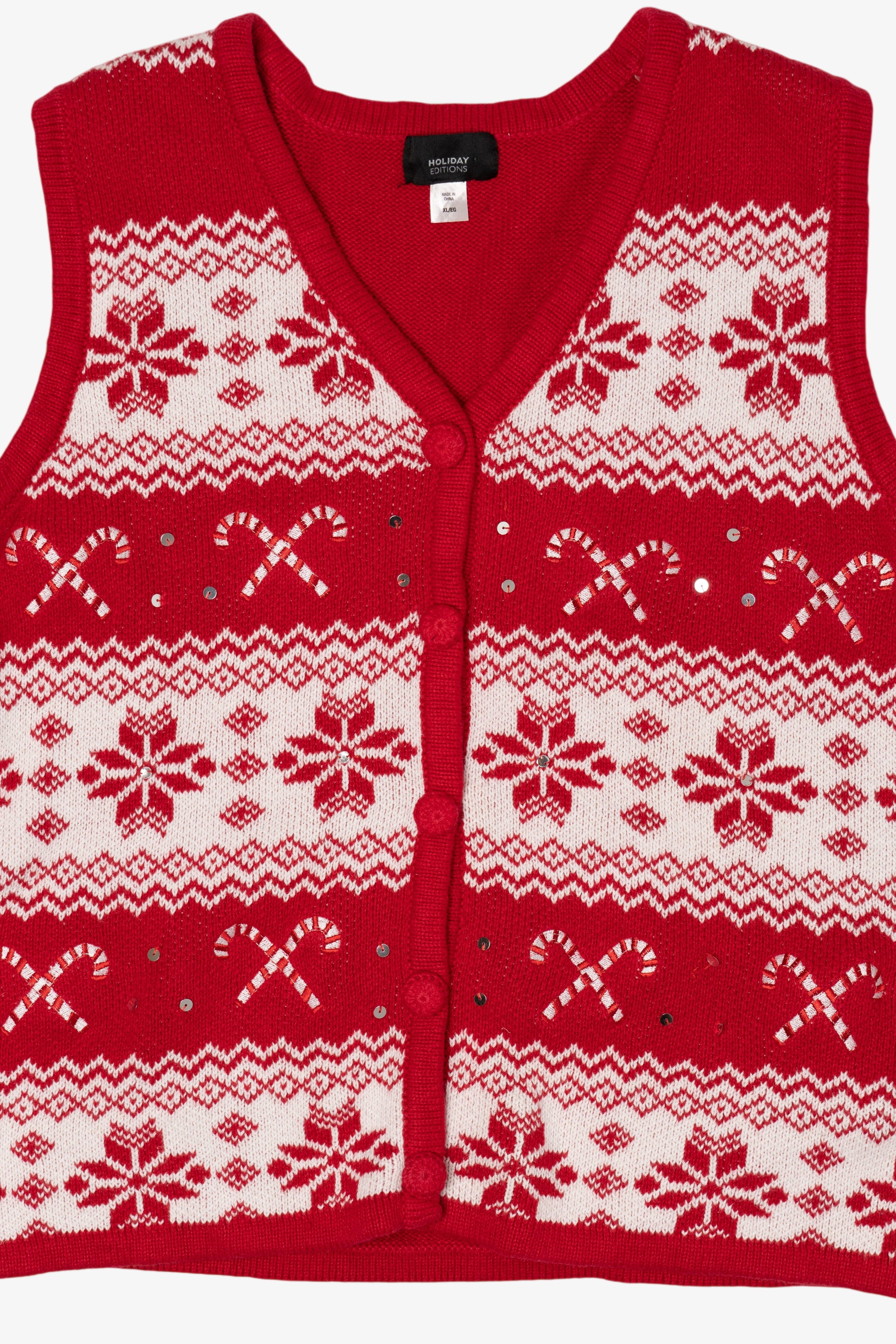 Red Holiday Editions Snowflakes Ugly Christmas Vest (2010s)