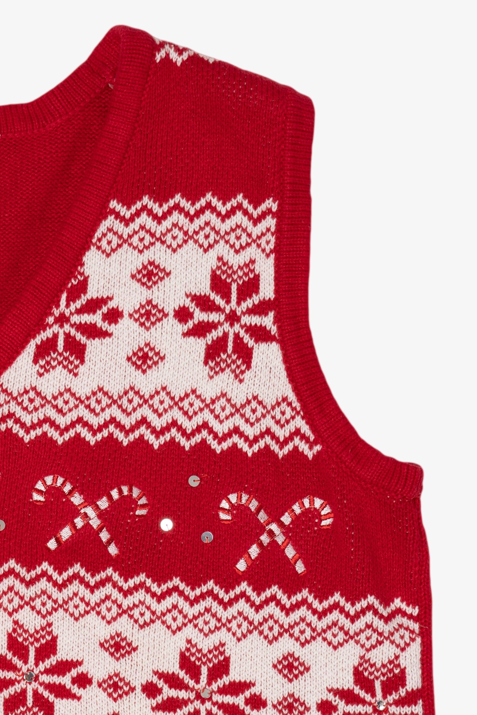 Red Holiday Editions Snowflakes Ugly Christmas Vest (2010s)