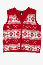 Red Holiday Editions Snowflakes Ugly Christmas Vest (2010s)