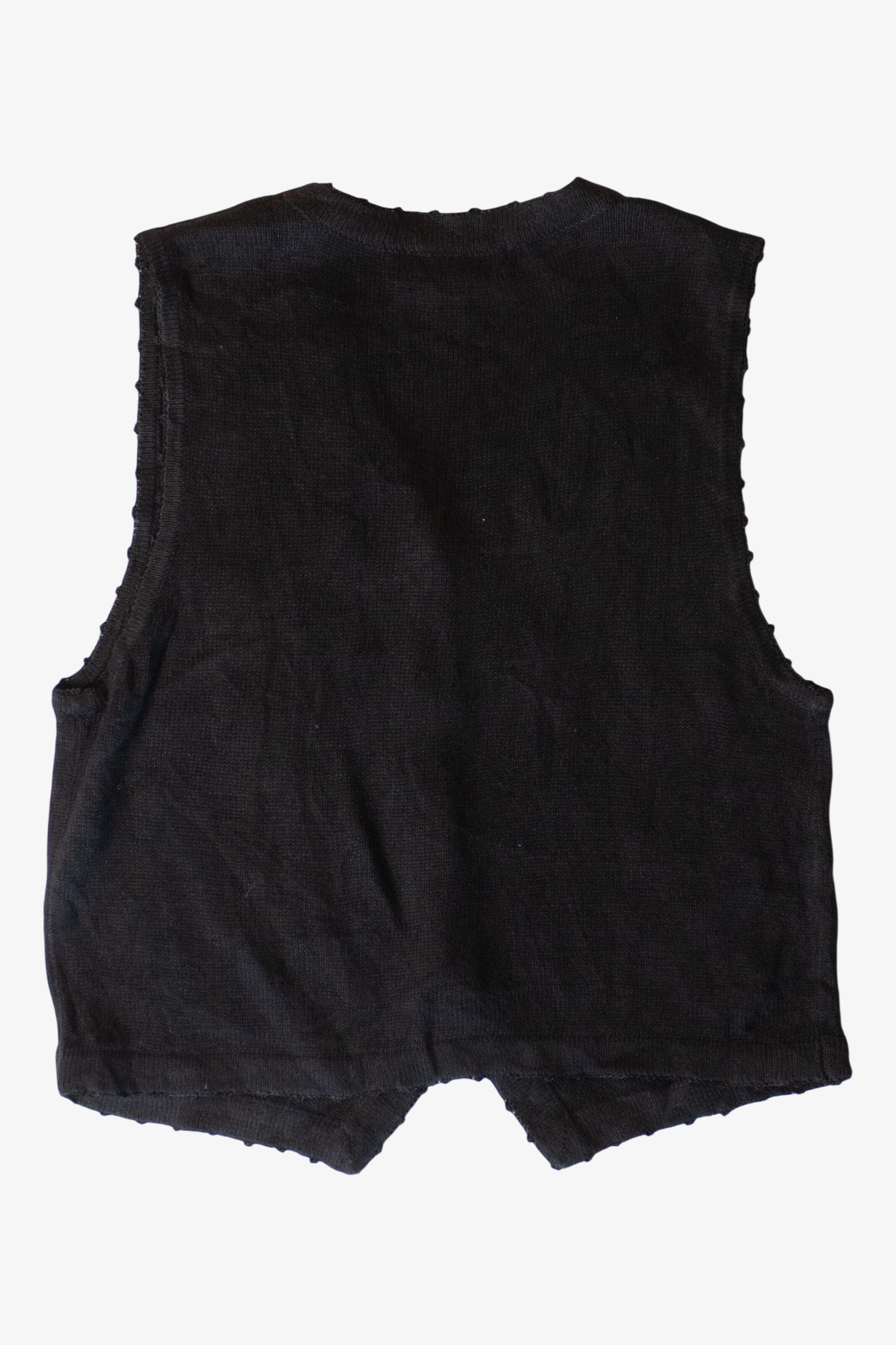 Vintage Black Bows Ugly Christmas Vest (1990s)