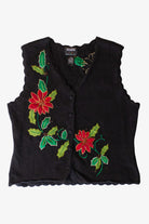 Vintage Flowers Ugly Christmas Vest (1990s)