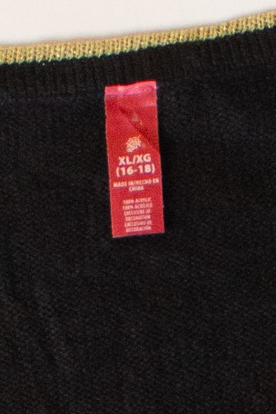 Black Flowers Ugly Christmas Vest (2010s)