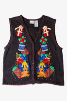 Vintage Black Presents Ugly Christmas Vest (1990s)