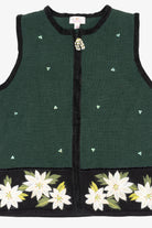 Vintage Green Quacker Factory Flowers Ugly Christmas Vest (2000s)