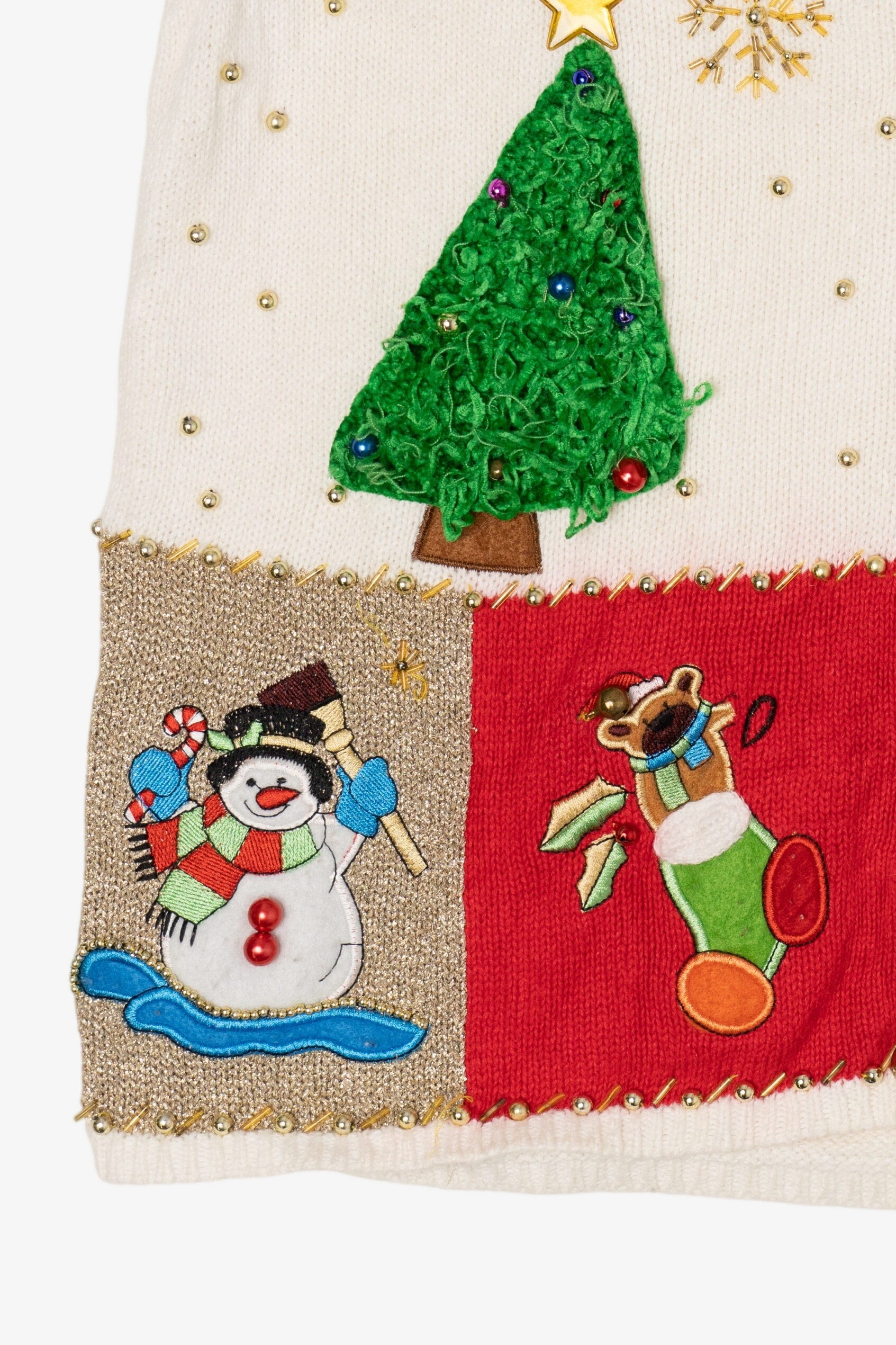 Vintage White A.D Originals Ugly Christmas Vest (1990s)