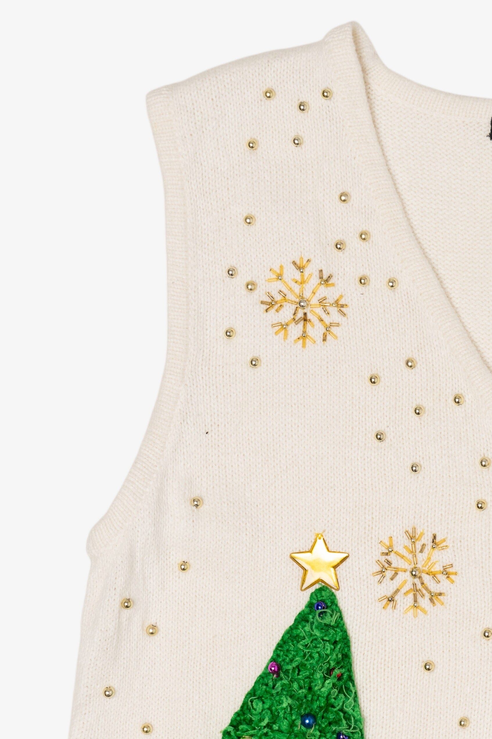 Vintage White A.D Originals Ugly Christmas Vest (1990s)