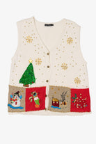 Vintage White A.D Originals Ugly Christmas Vest (1990s)