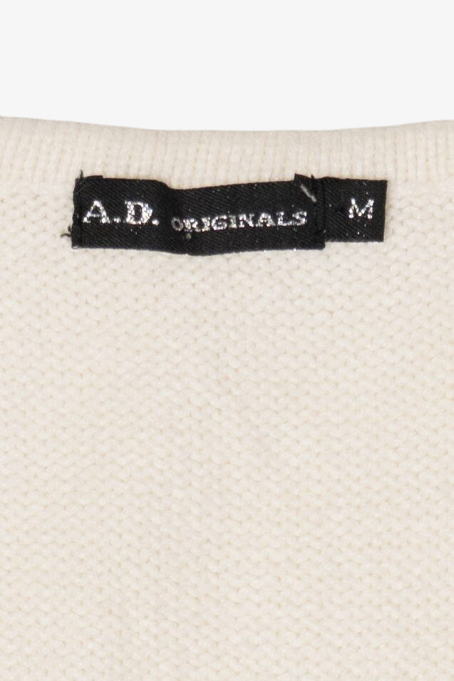 Vintage White A.D Originals Ugly Christmas Vest (1990s)